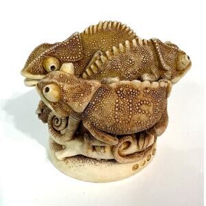 Harmony Kingdom “Changing of the Guard” Iguana Trinket Box 1996 England